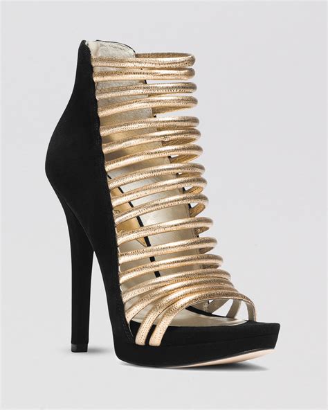 michael kors black platform heels|michael kors open toe heels.